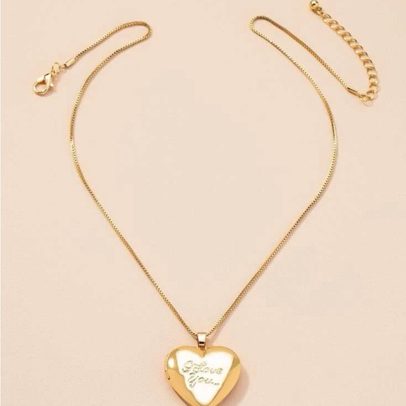I Love You Heart Pendant Locket - Picture 1 of 4
